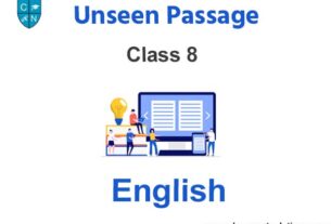 Unseen Passage For Class 8 English With Answers