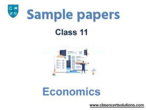 Class 11 Economics Sample Paper