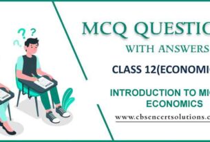 MCQ Question for Class 12 Economics Chapter 1 Introduction to Micro Economics