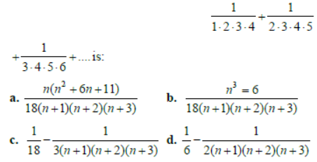 MCQ Questions for Class 11 Sequences and Series with Answers