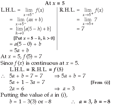 Continuity and Differentiability Class 12 Mathematics Important Questions