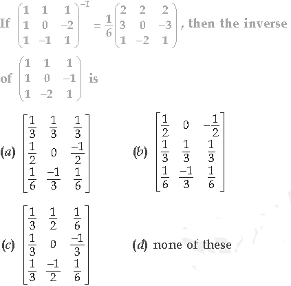 MCQ Question for Class 12 Mathematics Chapter Chapter 4 Determinants