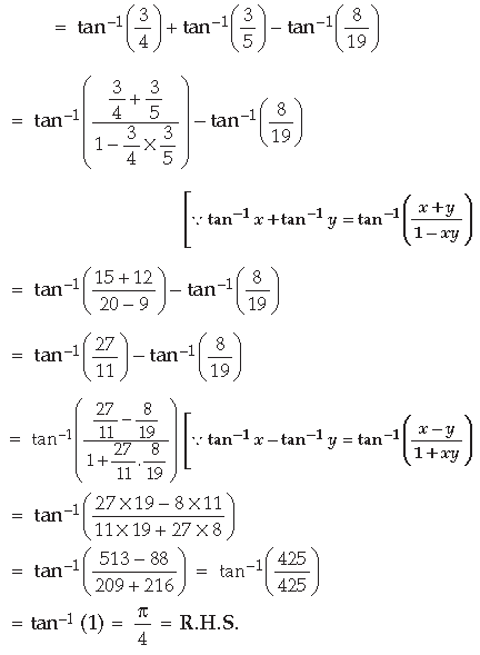 Inverse Trigonometric Functions Class 12 Mathematics Important Questions