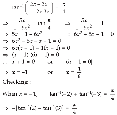 Inverse Trigonometric Functions Class 12 Mathematics Important Questions