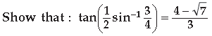 Inverse Trigonometric Functions Class 12 Mathematics Important Questions