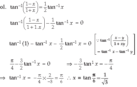 Inverse Trigonometric Functions Class 12 Mathematics Important Questions