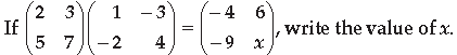 Matrices Class 12 Mathematics Important Questions