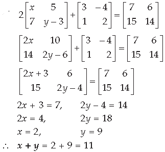 Matrices Class 12 Mathematics Important Questions