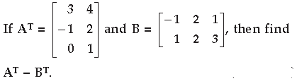 Matrices Class 12 Mathematics Important Questions