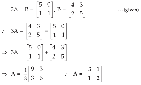 Matrices Class 12 Mathematics Important Questions