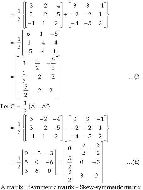 Matrices Class 12 Mathematics Important Questions