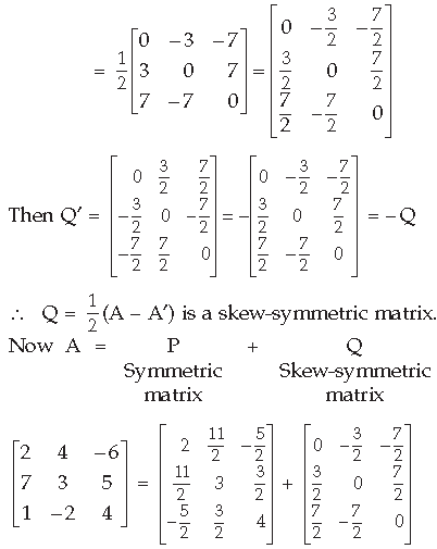 Matrices Class 12 Mathematics Important Questions