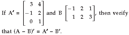 Matrices Class 12 Mathematics Important Questions