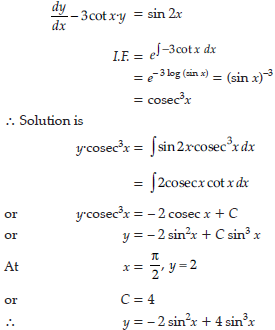 Differential Equations Class 12 Mathematics Important Questions