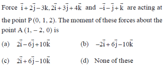 MCQ Question For Class 12 Mathematics Chapter 10 Vector Algebra
